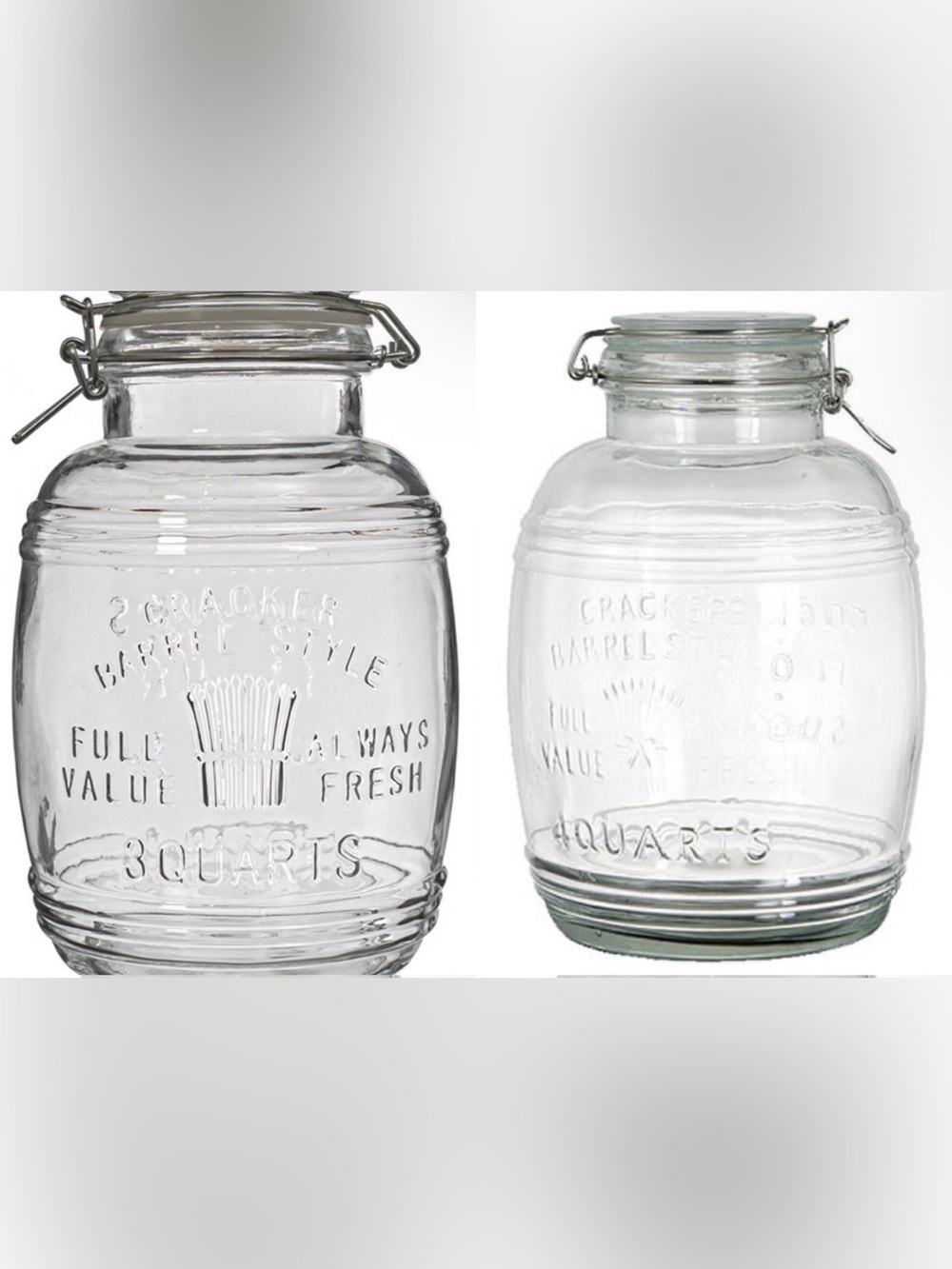 🫙Vintage Glass Pantry Canister Jars — 3 QT & 4 QT🫙 - Picture 7 of 12